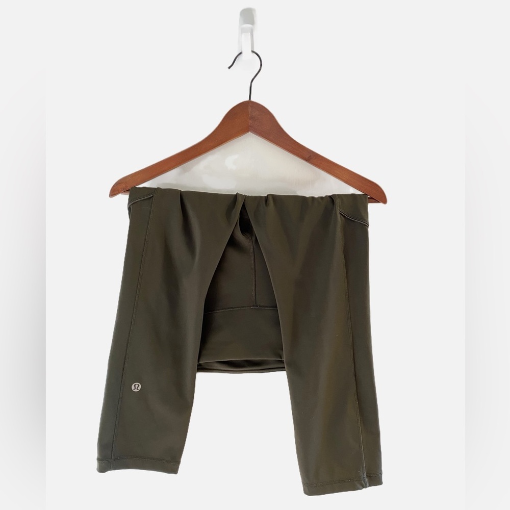 Lululemon Speed Up Crop 21” - Dark Olive - Size 4 - High-Waist Run Leggings